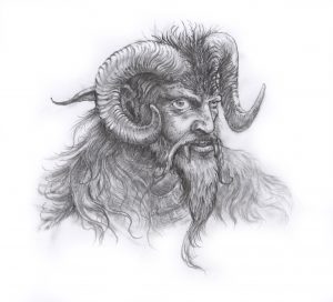 Cornelius Zawn, Sketch by Roger Garland for J.W. Webb, Fantasy Author