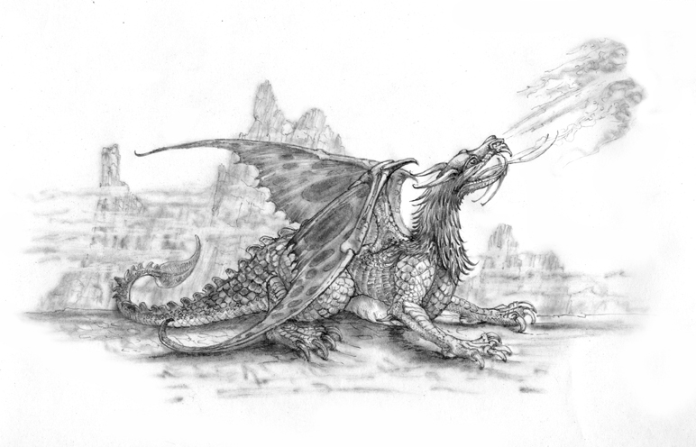 Vaarg, Sketch by Roger Garland for J.W. Webb, Fantasy Author